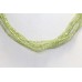 Necklace 4 Line Strand String Womens Beaded Diamond Cut Peridot Stone Bead B98